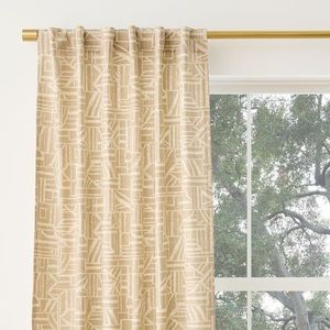 West Elm Carved Lines Curtain (Set of 2) in sand